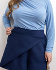 Jupe-short en tissu de tailleur