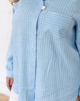 Striped linen-blend shirt - Twiggy Shop