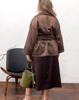 Cape de style blazer en tissu léger