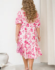 Cotton floral dress от марка YR, с флорални мотиви и комбинация от 80% cotton и 20% polyester, подходяща за лято.