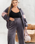 Velvet set with wide-leg pants - Twiggy Shop