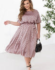 Silk midi dress with polka dots - Twiggy Shop