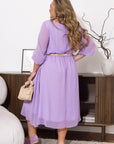 Chiffon dress with belt - Twiggy Shop