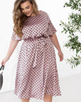 Silk midi dress with polka dots - Twiggy Shop