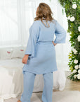 Three-piece cotton muslin pajama set - Twiggy Shop