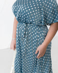 Silk midi dress with polka dots - Twiggy Shop