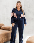 Velvet set with wide-leg pants - Twiggy Shop