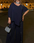 Elegant chiffon dress with rhinestones, polyester and elastane, suitable for special occasions