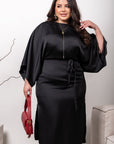 Елегантна Evening dress with loose sleeves от марка YR, изработена от polyester и spandex, в изискан дизайн.