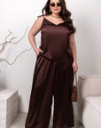 Elegant women’s tank top with straps от polyester и elastane, модел YR, в изчистен дизайн и светъл цвят