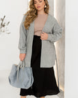 Short fluffy cardigan with belt - Twiggy Shop