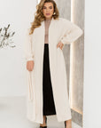 Long fluffy cardigan with belt - Twiggy Shop