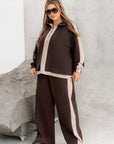 Quilted set with wide-leg trousers - Twiggy Shop