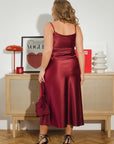Satin dress with straps - Twiggy Shop