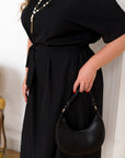 Simple midi dress with belt - Twiggy Shop