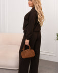 Set cardigan și pantaloni din tricot moale
