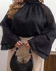 Stylish women’s blouse with ruffles and a high neckline , марка YR, от tencel и cotton, изображение 64_4.jpg