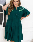 Женска Loose-fit dress with appliqué Waist марка YR, направена Waist 100% polyester, изображение на рокля.