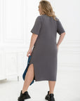 Midi dress with slit - Twiggy Shop