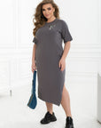 Midi dress with slit - Twiggy Shop