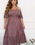Linen midi dress с презрамки - Twiggy Shop