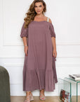 Linen midi dress с презрамки - Twiggy Shop