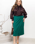 Stylish women’s blouse with a high collar and ties , марка YR, 100% polyester, елегантен дизайн и модерна визия.