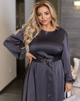 Flared silk dress