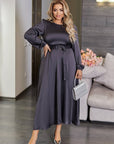Flared silk dress