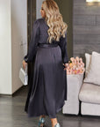 Flared silk dress