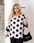 Set aus Bluse und Hose mit weitem Bein