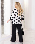 Set aus Bluse und Hose mit weitem Bein