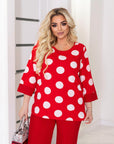 Blouse and wide-leg trousers set