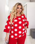 Blouse and wide-leg trousers set