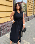 Midikleid aus Leinen