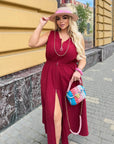 Linen midi dress