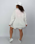 Комплект с linen ени shorts, Compositionени от 80% linen и 20% polyester, показани на изображението.