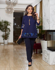 Blouse and trousers set with embroidery - Twiggy Shop