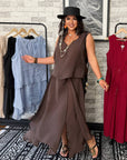 Elegant blouse and skirt set