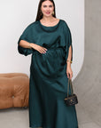 Satin set with a skirt