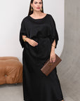 Satin-Set mit Rock