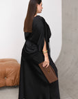 Satin-Set mit Rock