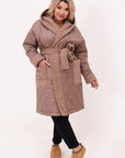 Quilted coat with a belt - Twiggy Shop