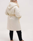 Quilted coat with a belt - Twiggy Shop