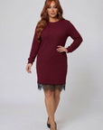 Short velvet dress with lace - Twiggy Shop