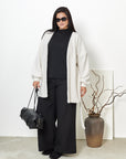 Cardigan court duveteux avec ceinture