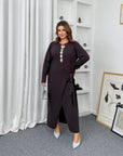 Stylish midi dress with a slit made from polyester and viscose, part from collection from the brand, shown in the image.