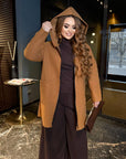 Cashmere coat with a hood - Twiggy Shop