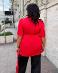 Satin blouse with lace, polyester, viscose and elastane, image of elegant women's blouse with details on lace