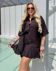 Set aus Bluse und Minirock